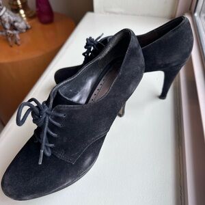 Adrienne Vittadini platform suede black high heels